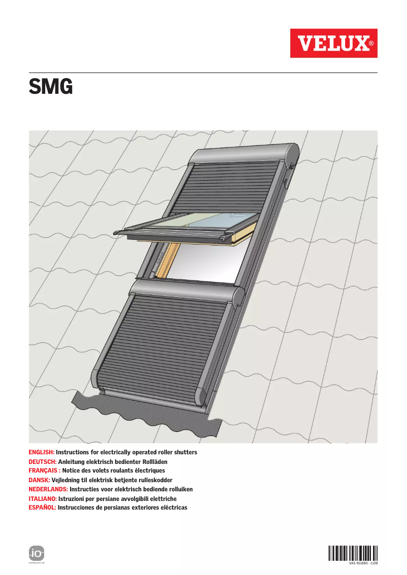 Page 1 de la notice Manuel utilisateur Velux SMG