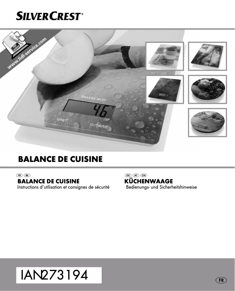 Page n°1 - Manuel utilisateur SilverCrest IAN 273194