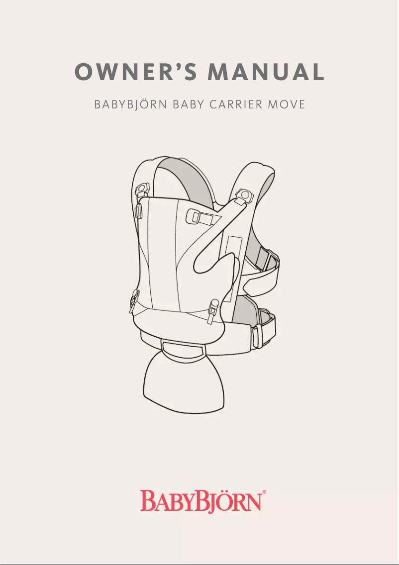 Page 1 de la notice Manuel utilisateur BabyBjörn Baby Carrier Move