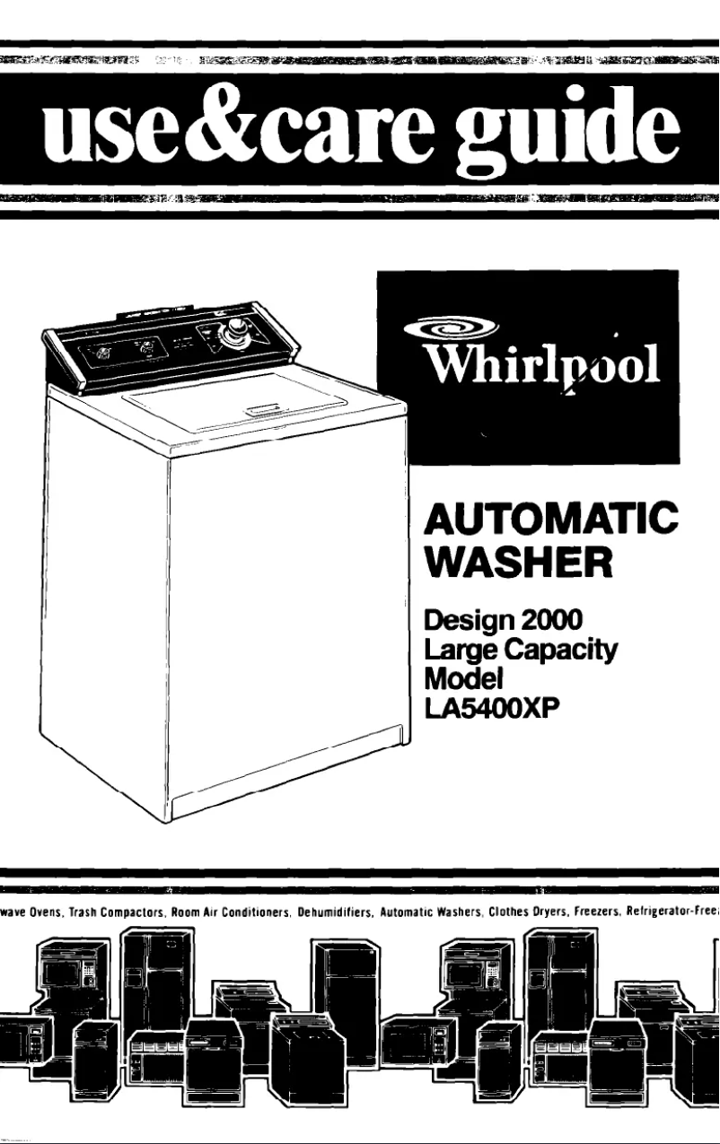 Page n°1 - Manuel utilisateur Whirlpool LA5400XP