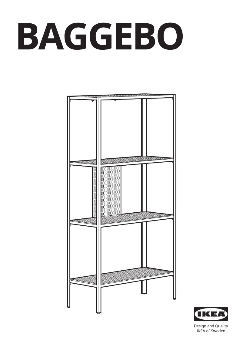 Page 1 de la notice Manuel utilisateur Ikea BAGGEBO 504.811.72