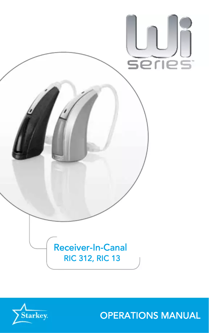 Image de la première page du manuel de l'appareil Wi series RIC 312