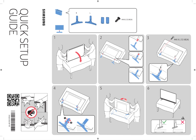 Page 1 de la notice Guide d'installation Samsung UE49M5000AK