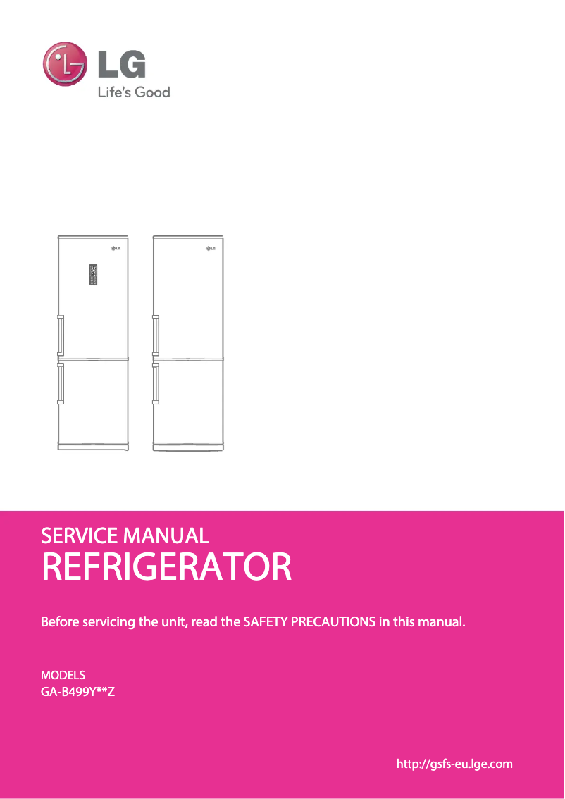 Page 1 de la notice Manuel utilisateur LG GA-B499YMQZ