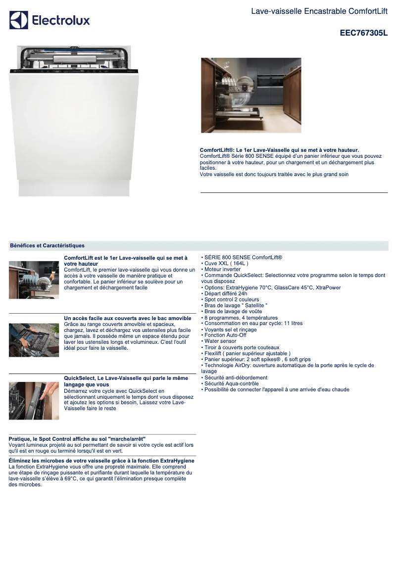 Image de la première page du manuel de l'appareil EEC767305L