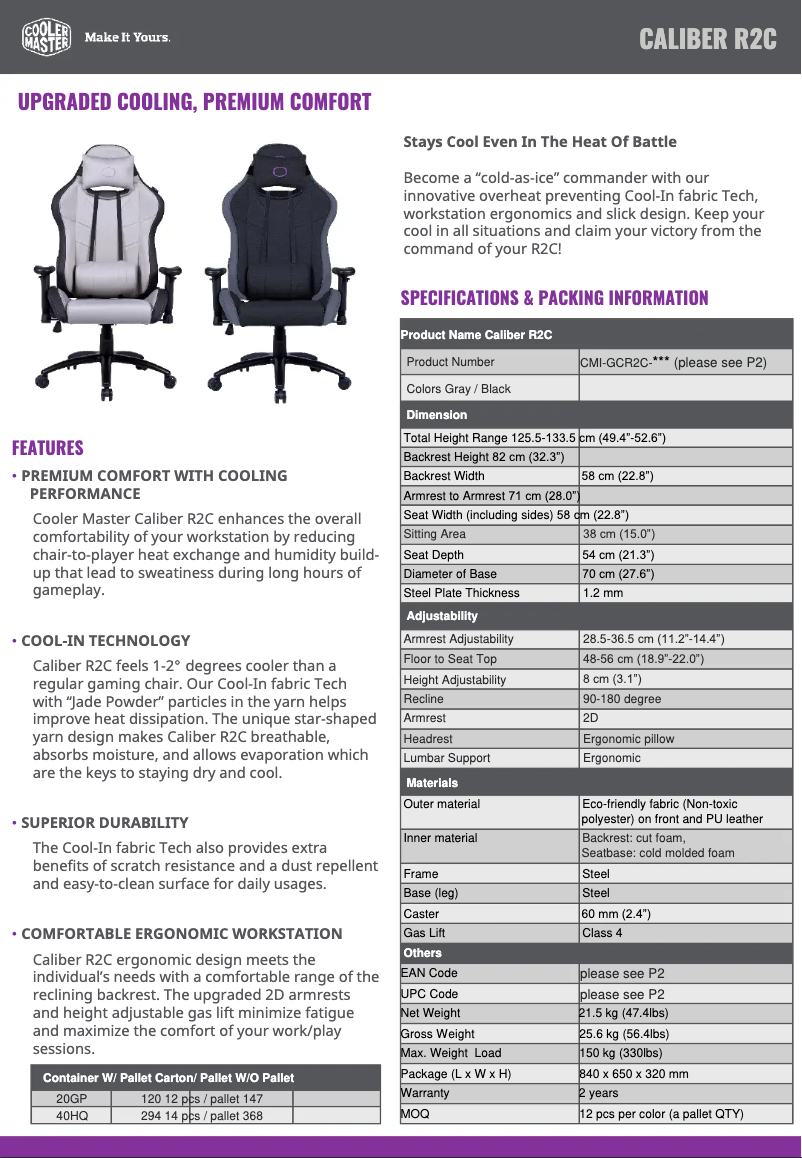 Page n°1 - Manuel utilisateur Cooler Master Caliber R2C