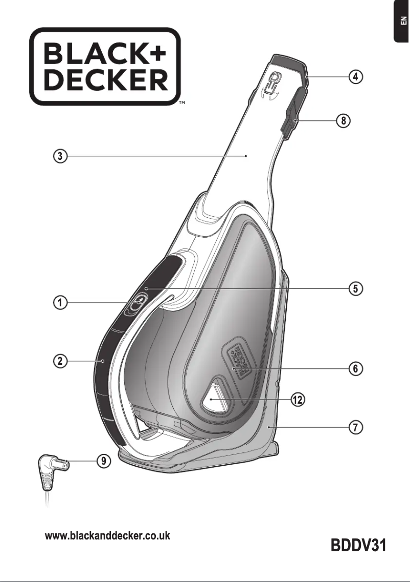 Page 1 de la notice Manuel utilisateur Black & Decker Dustbuster BDDV31