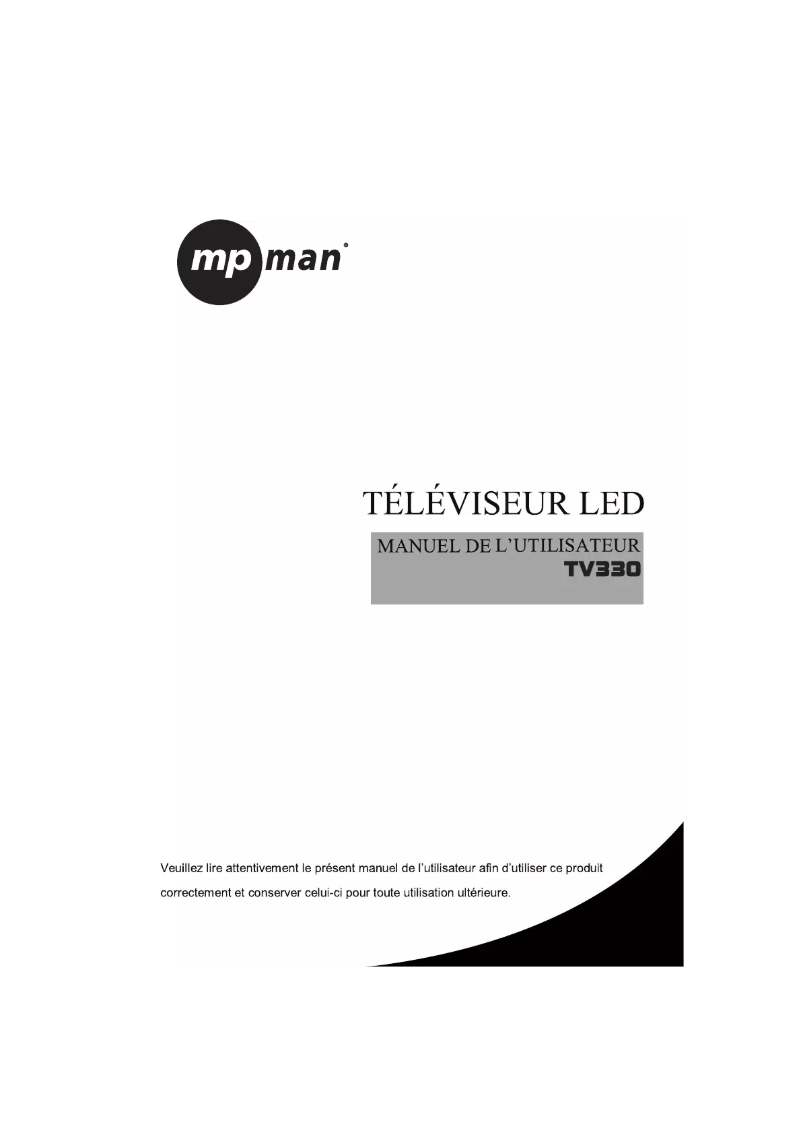 Image de la première page du manuel de l'appareil TV330