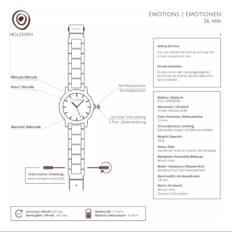 Page n°1 - Manuel utilisateur Holzkern Leidenschaft