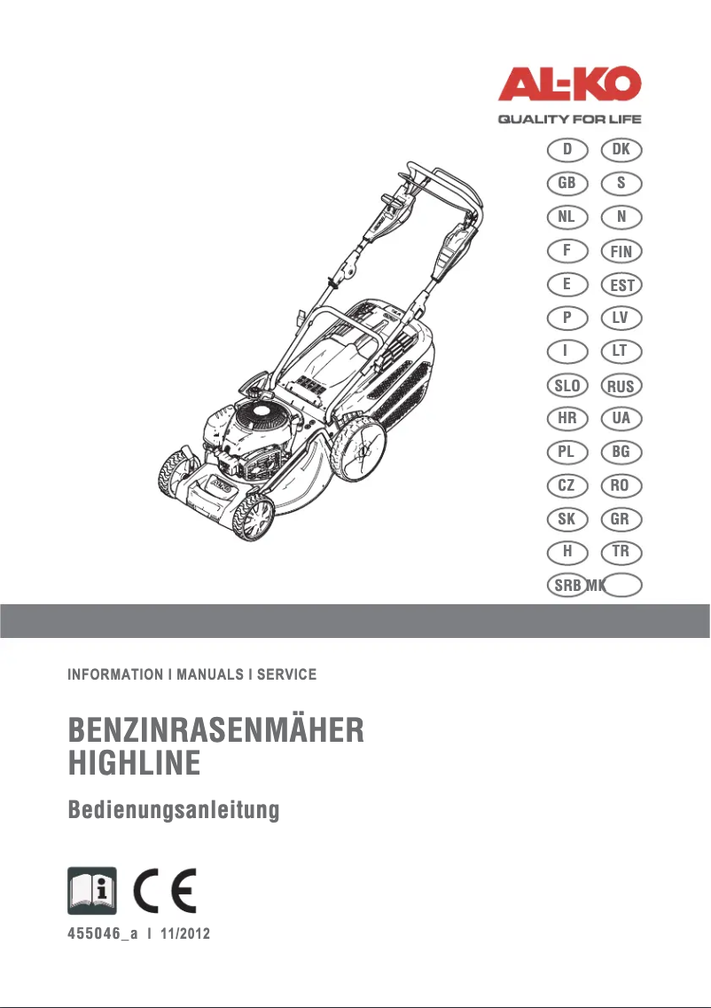 Page n°1 - Manuel utilisateur AL-KO Highline 473 P