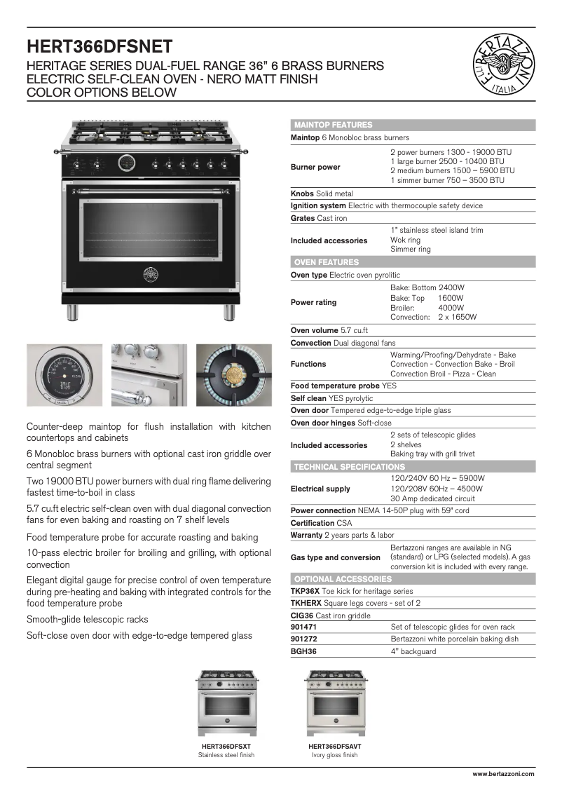 Image de la première page du manuel de l'appareil HERT366DFSXT