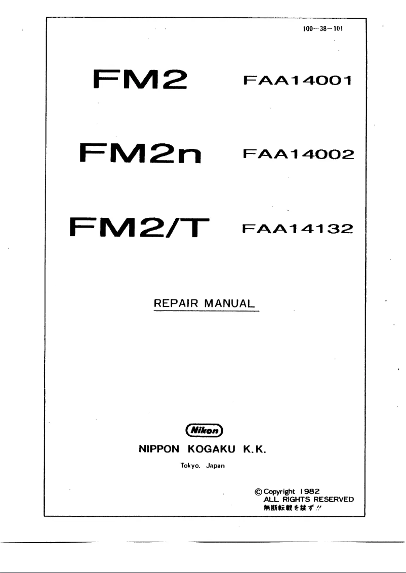 Page n°1 - Instructions / montage Nikon FM2
