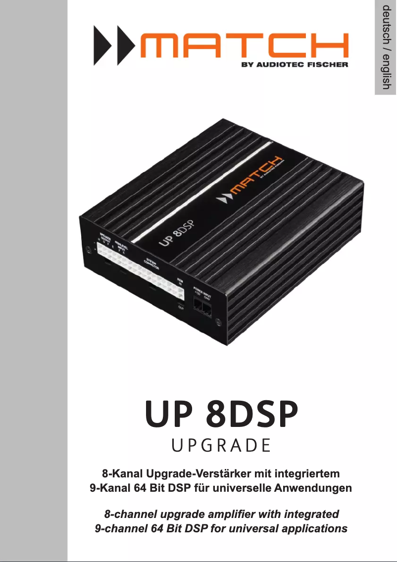 Imagen de la primera página del manual del dispositivo MATCH UP 8DSP