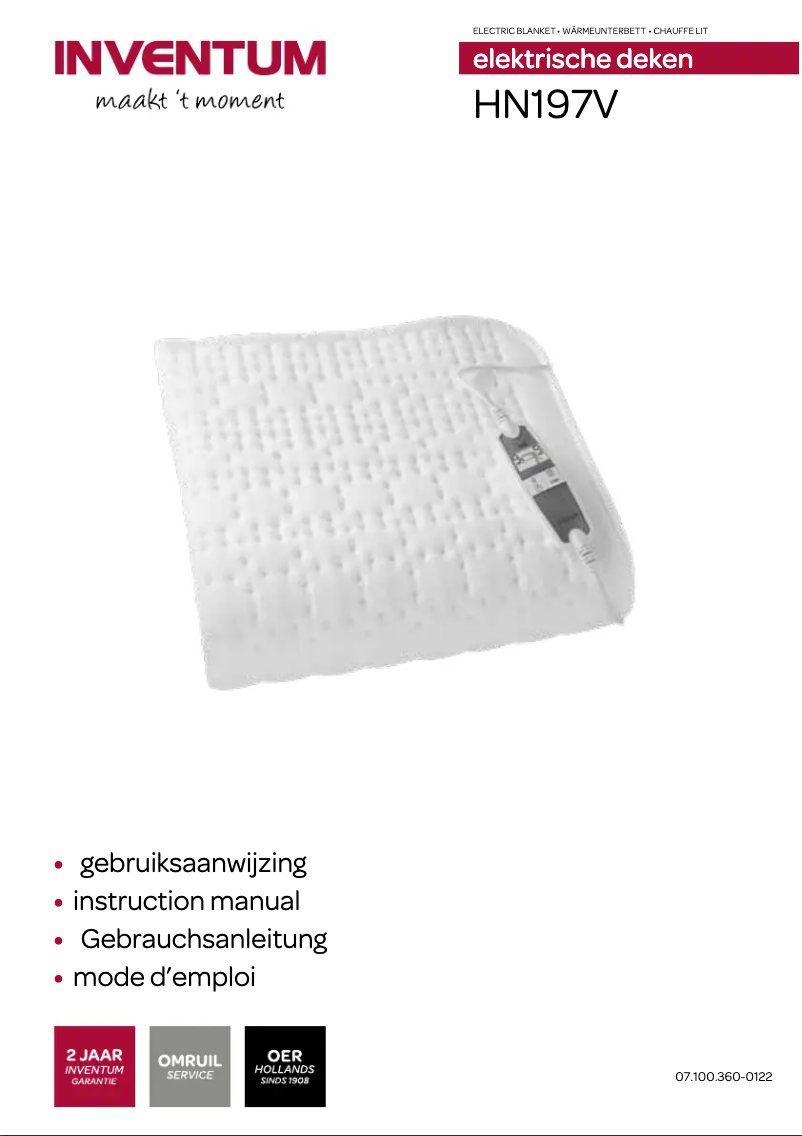 Page n°1 - Manuel utilisateur Inventum HN197V