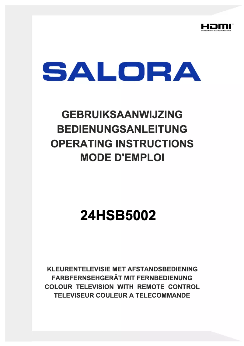 Image de la première page du manuel de l'appareil 24HSB5002