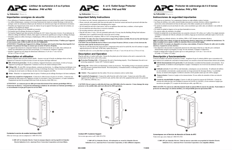 Page n°1 - Manuel utilisateur APC P4V