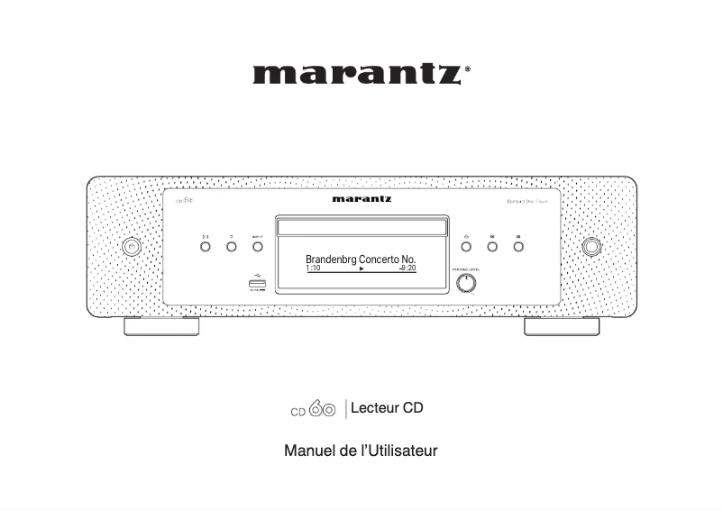 Page 1 of the manual Technical Sheet Marantz CD 60