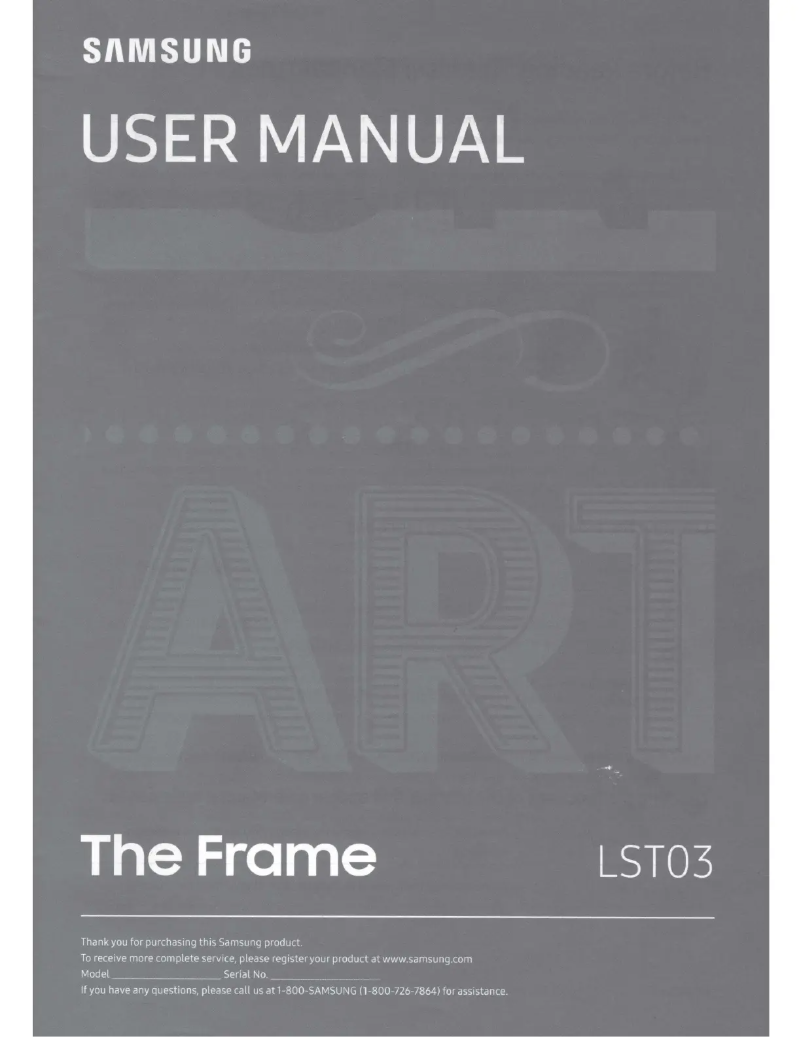 Page 1 de la notice Manuel utilisateur Samsung The Frame QN50LS03T