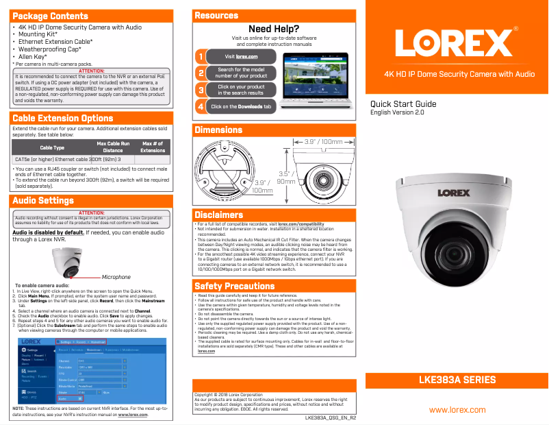 Image de la première page du manuel de l'appareil LKE383A