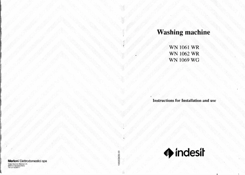 Page n°1 - Manuel utilisateur Indesit WN1069WG