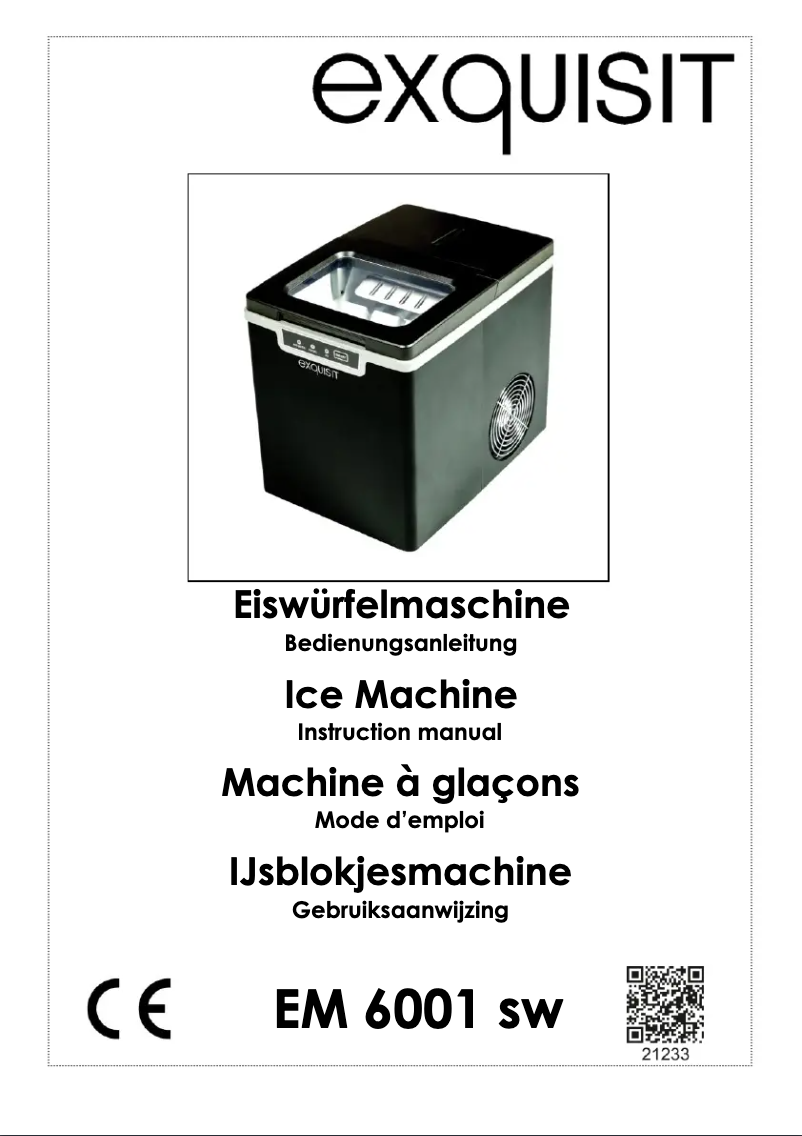 Page 1 de la notice Manuel utilisateur Exquisit EM 6001 sw