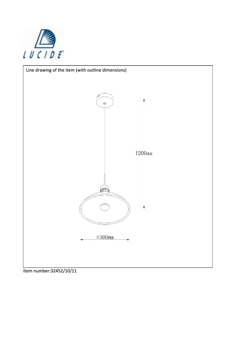 Page 1 de la notice Manuel utilisateur Lucide Cosmo