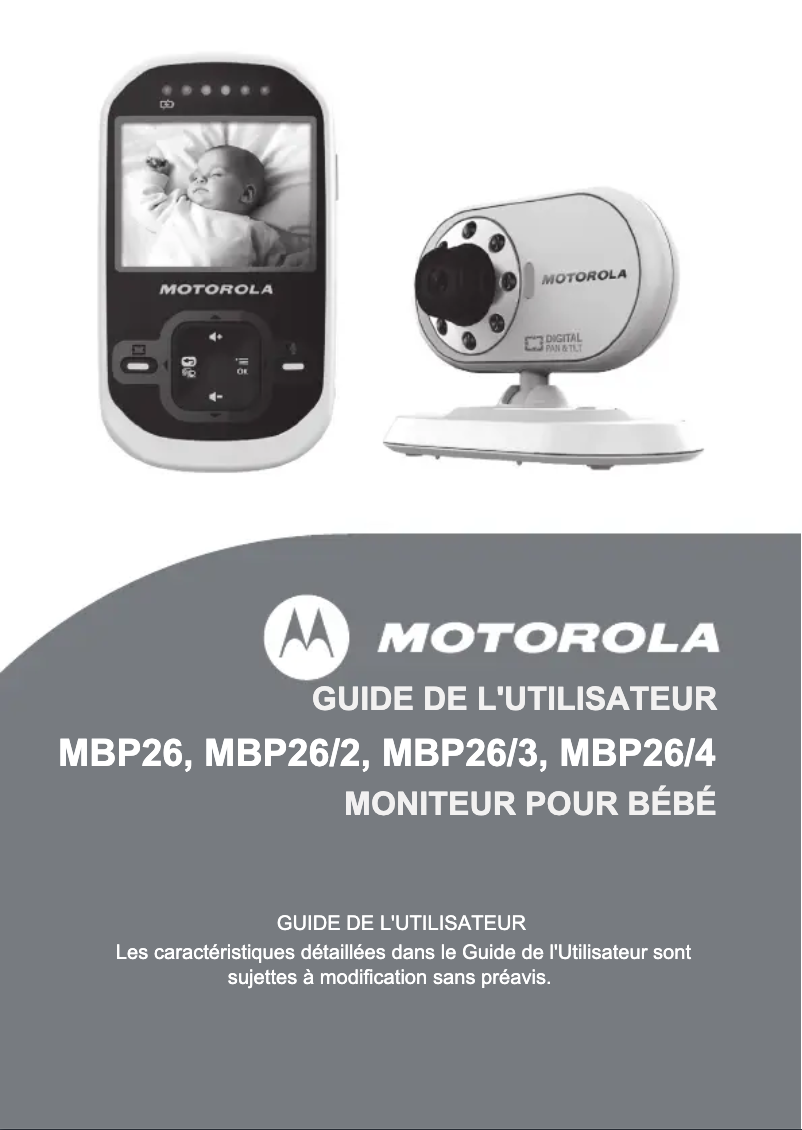Image de la première page du manuel de l'appareil MBP26