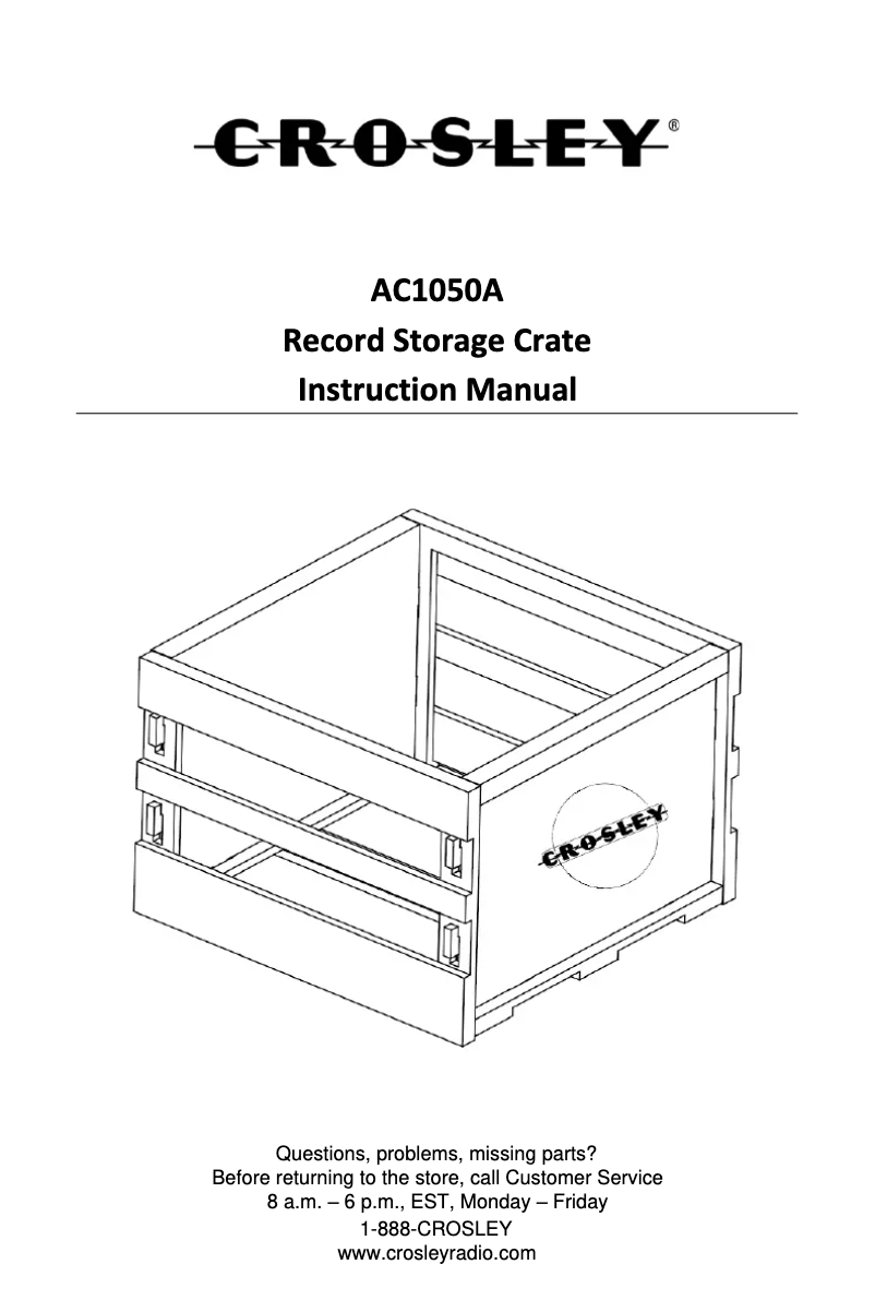Page 1 de la notice Manuel utilisateur Crosley AC1050A