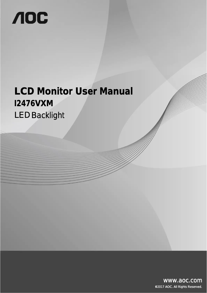 Page n°1 - Manuel utilisateur AOC Style-line I2476VXM