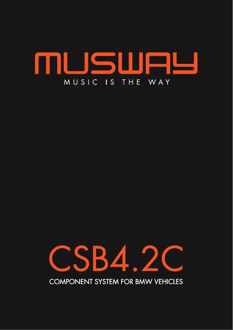 Page n°1 - Manuel utilisateur Musway CSB8WSUBWOOFERS