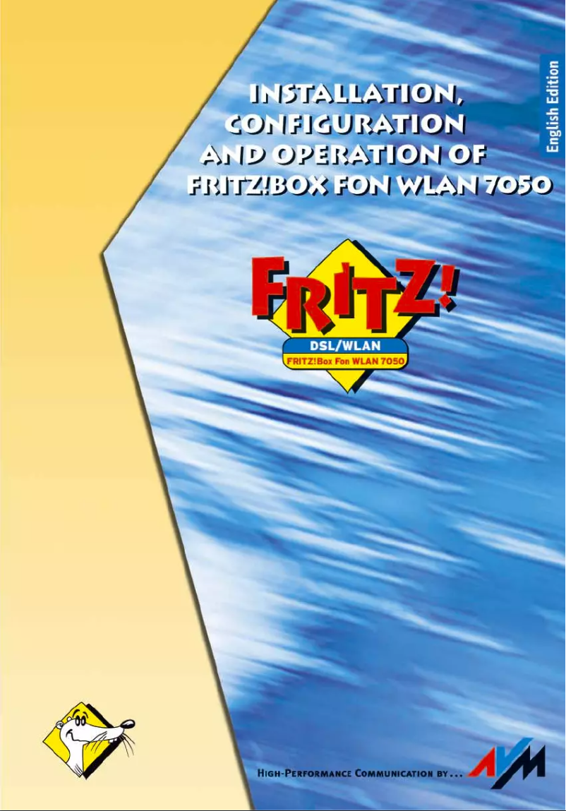 Page 1 de la notice Manuel utilisateur AVM Fritz!Box 7050