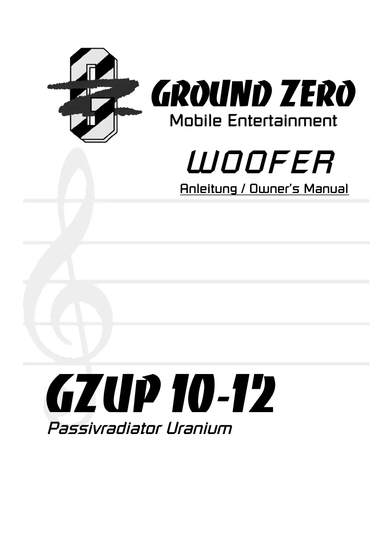 Página 1 del manual Manual de usuario Ground Zero GZUP 12