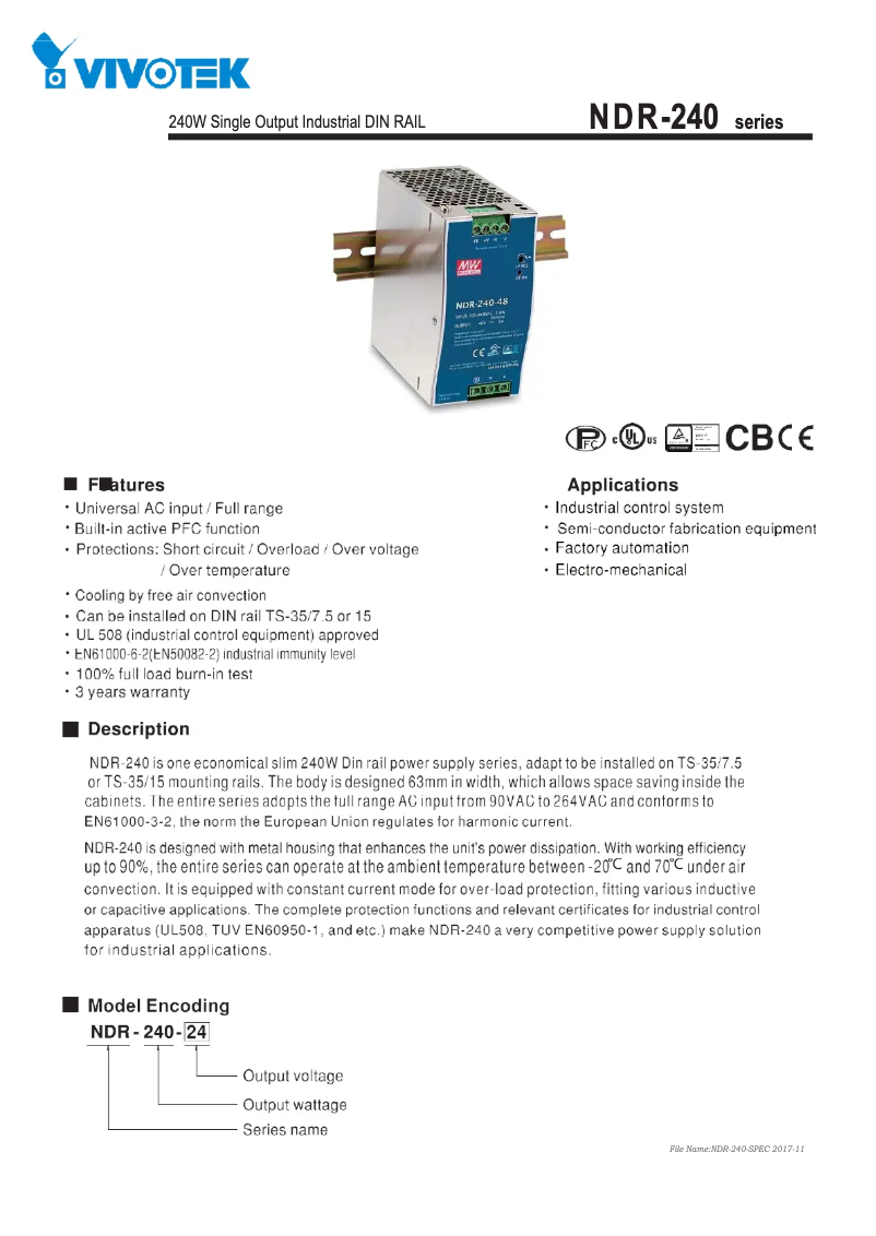 Image de la première page du manuel de l'appareil DRL-48V120W1EN
