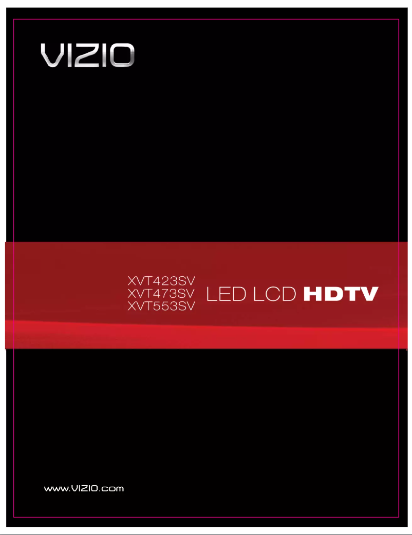 Page 1 de la notice Manuel utilisateur VIZIO XVT423SV