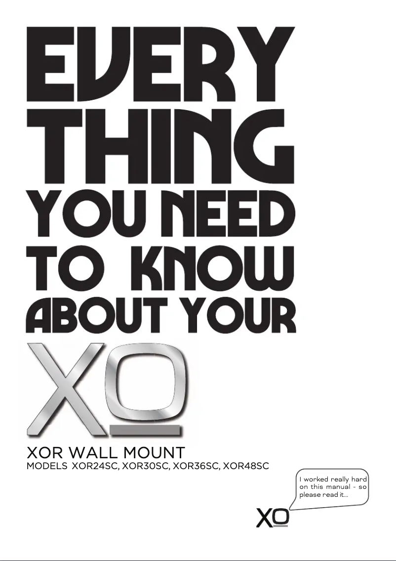 Image de la première page du manuel de l'appareil XOR30SC