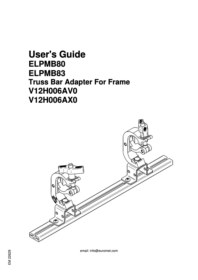 Page n°1 - Manuel utilisateur Epson ELPMB80