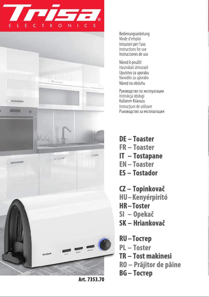 Image de la première page du manuel de l'appareil Toast & Slide 7353.70