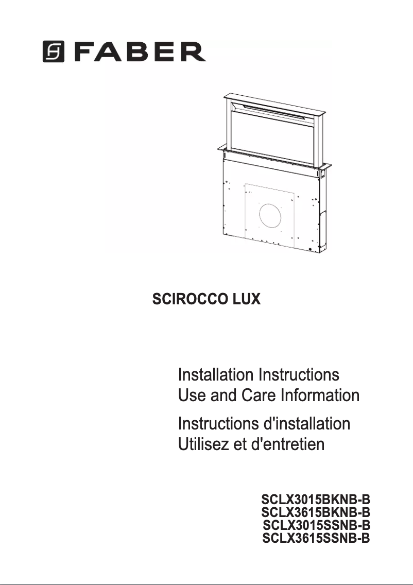 Page 1 de la notice Manuel utilisateur Faber SCLX3615SSNBB
