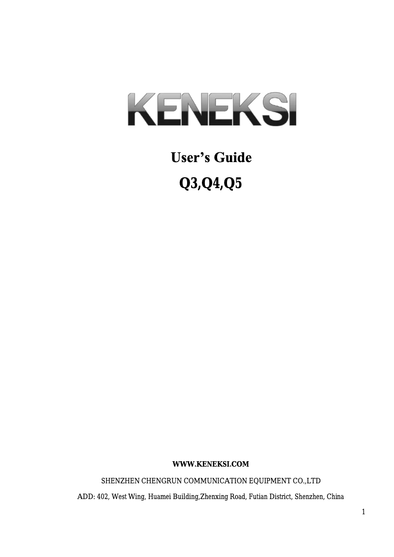 Página 1 del manual Manual de usuario Keneksi Q4