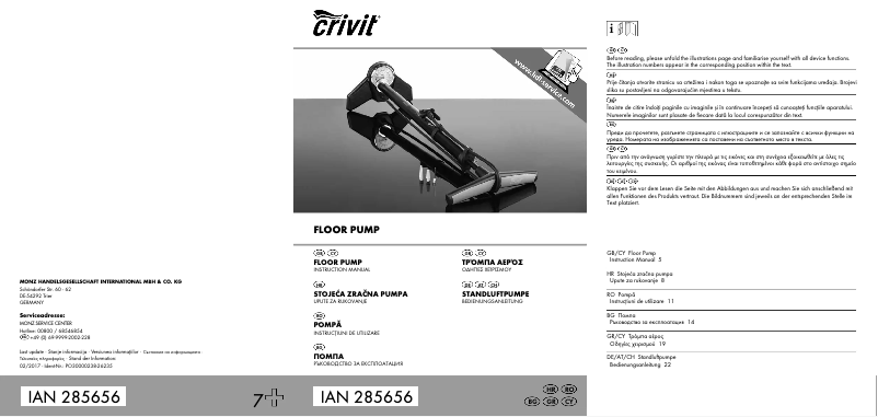 Page 1 de la notice Manuel utilisateur Crivit IAN 285656