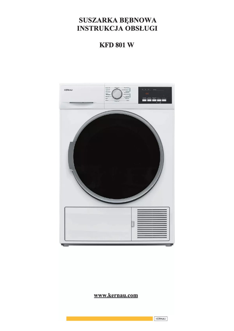 Página 1 del manual Manual de usuario Kernau KFD 801 W