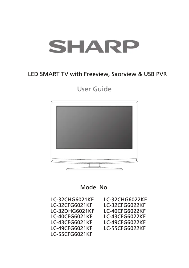 Page 1 de la notice Manuel utilisateur Sharp LC-40CFG6021KF