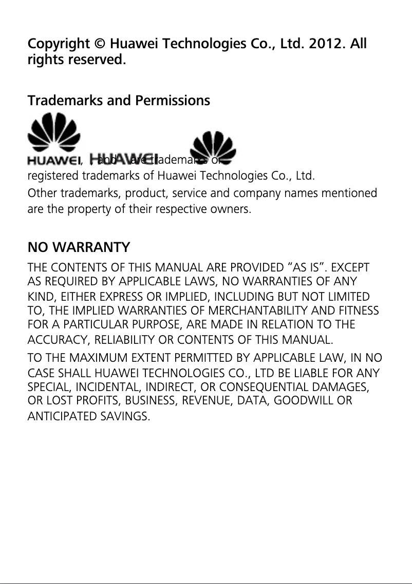 Página 1 del manual Manual de usuario Huawei G5000