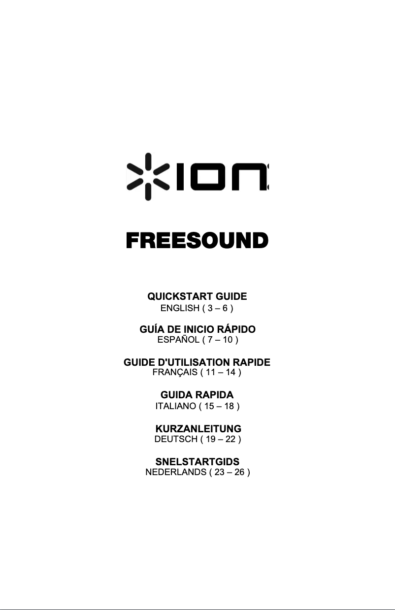 Image de la première page du manuel de l'appareil Free Sound