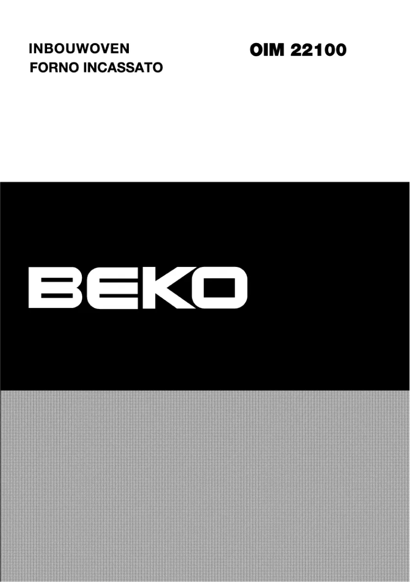 Page n°1 - Manuel utilisateur Beko OIE 22100 X