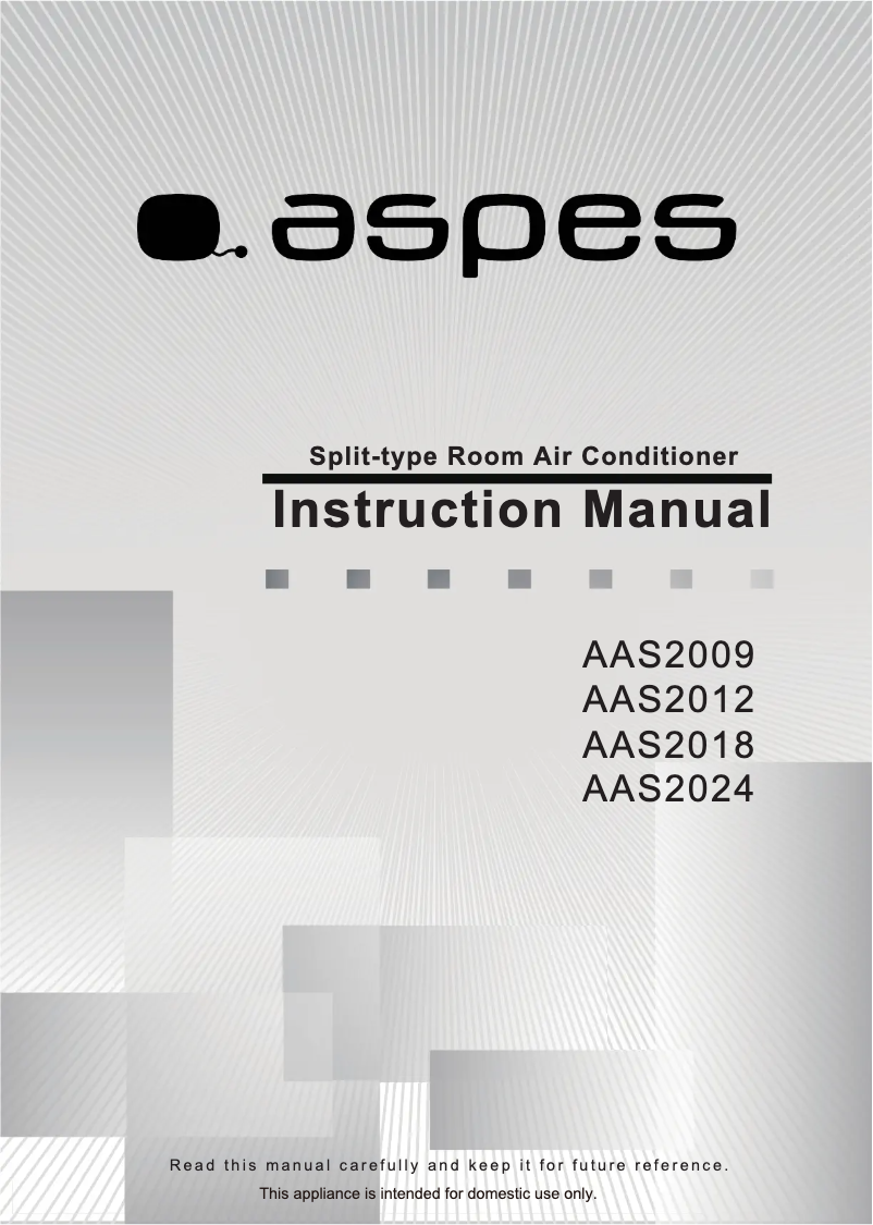 Page 1 de la notice Manuel utilisateur Aspes AAS2024