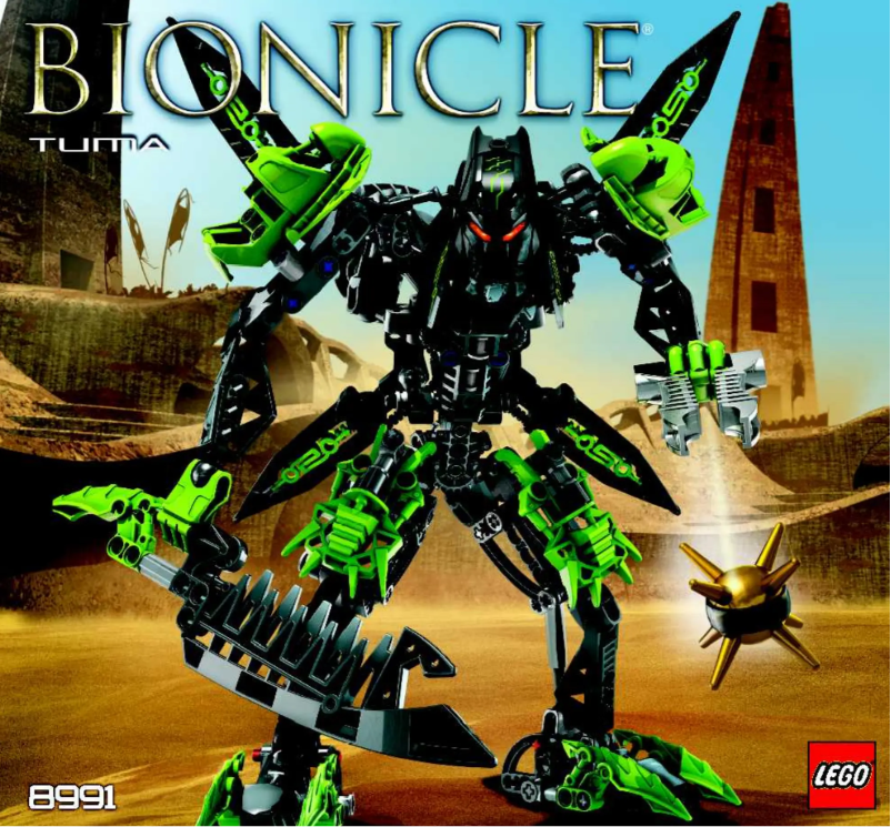 Page n°1 - Manuel utilisateur Lego Bionicle 8991