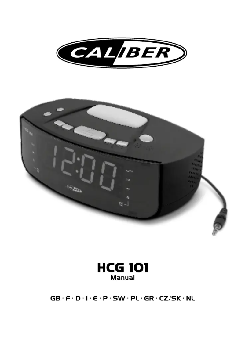 Image de la première page du manuel de l'appareil HCG 101