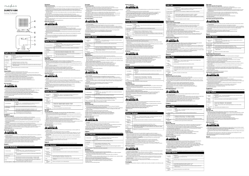 Page 1 de la notice Manuel utilisateur Nedis DUMSTV10BK