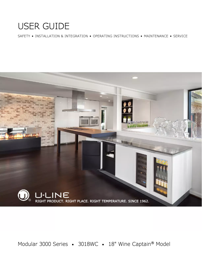 Page n°1 - Manuel utilisateur U-Line Wine Captain U-3018WCINT-60A